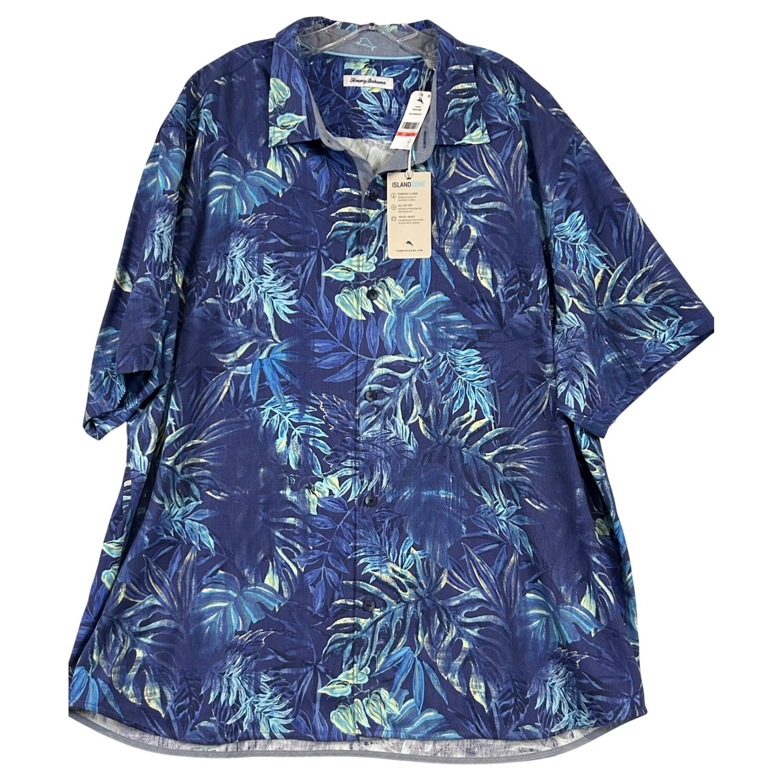 Nwt Tommy Bahama Solana Sands Islandzone Silk Shirt Xxxl Kingdom Blue Resortware